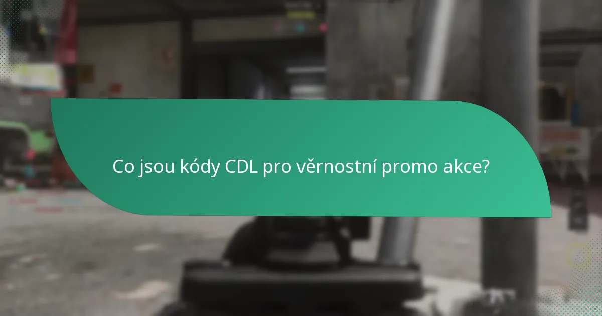 Jak uplatnit kódy CDL pro věrnostní promo akce?
