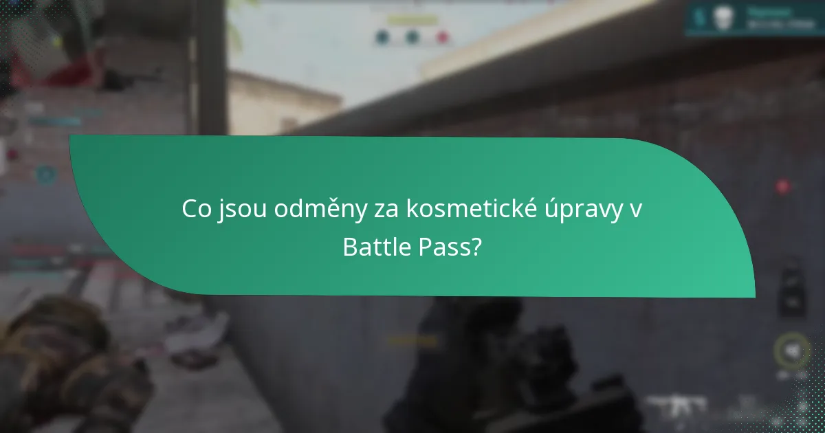 Jaké typy kosmetických odměn jsou k dispozici v Battle Pass?