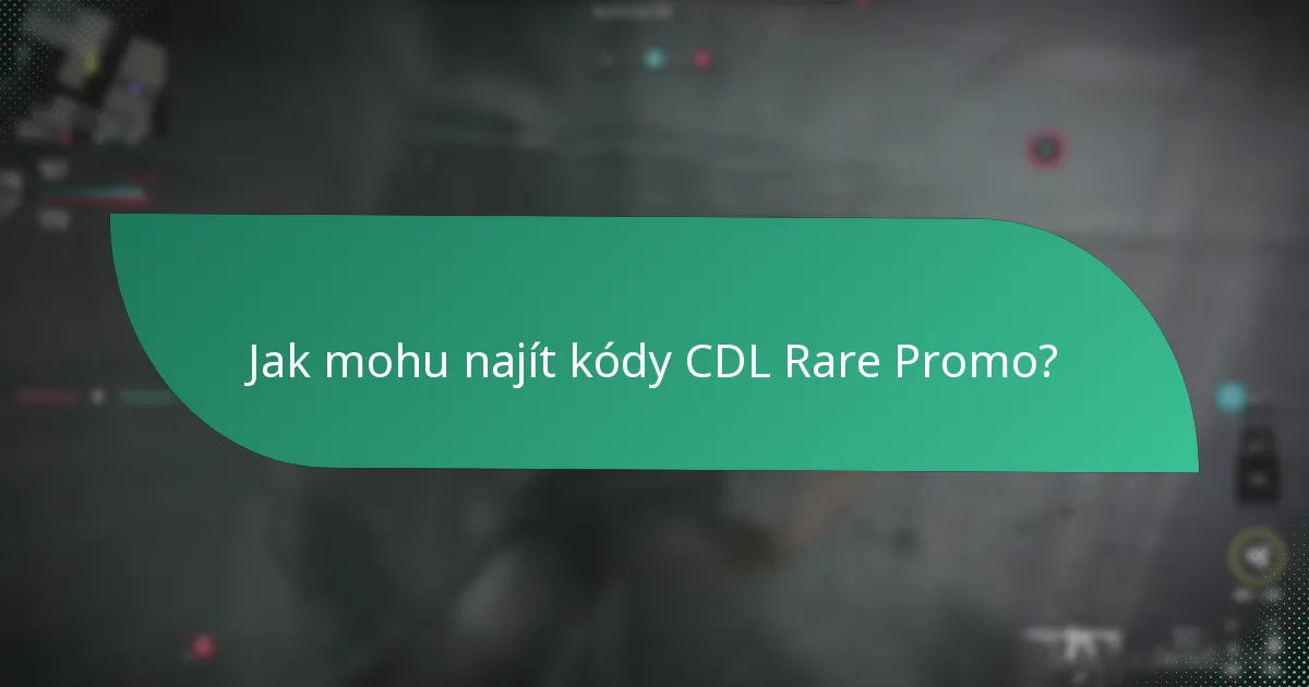 Jaké předměty lze odemknout pomocí kódů CDL Rare Promo?
