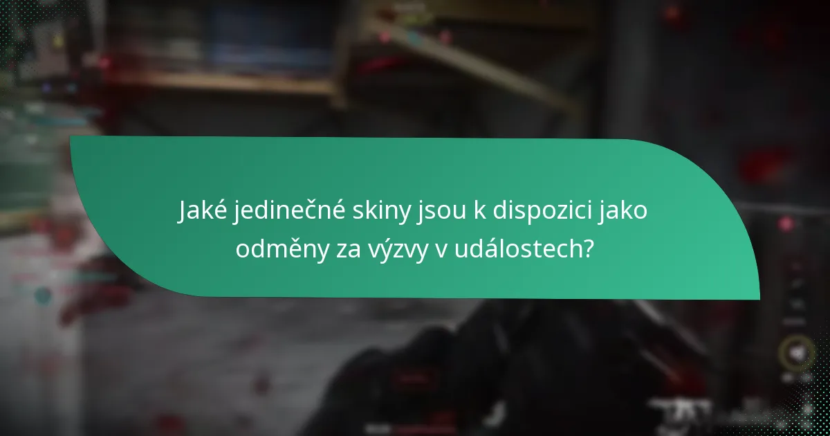 Jaké speciální vybavení je zahrnuto v odměnách za výzvy v událostech?