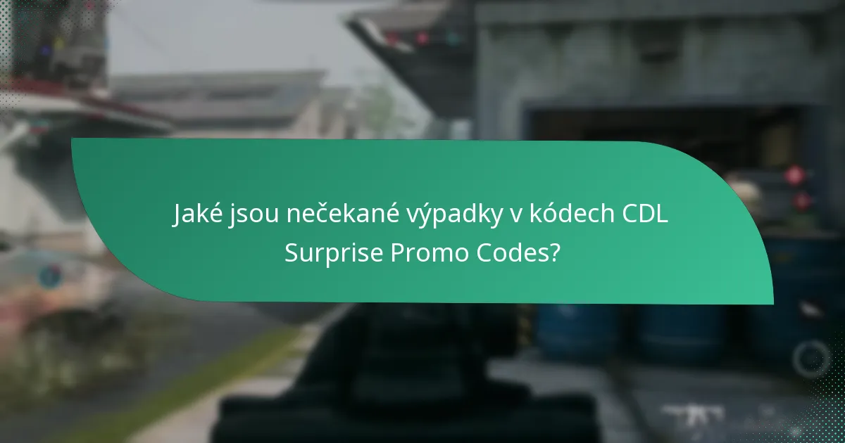 Co jsou tajemné předměty v kódech CDL Surprise Promo Codes?