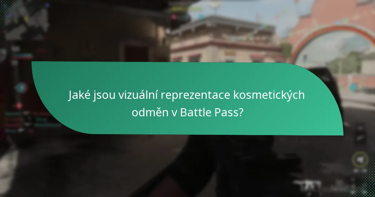 Jaké jsou vizuální reprezentace kosmetických odměn v Battle Pass?